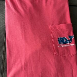 Vineyard Vines Coral Tee with Whale Logo